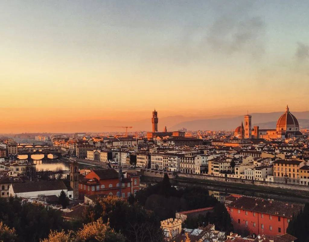 Sunset over Florence from Piazzale Michelangelo