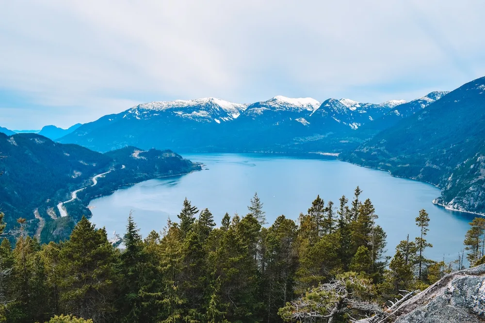 View over Howe Sound from Stawamus Chief