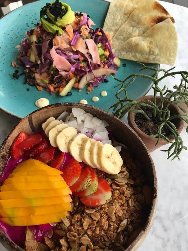 A very instagrammable meal at one of the coffee shops in Canggu, Bali