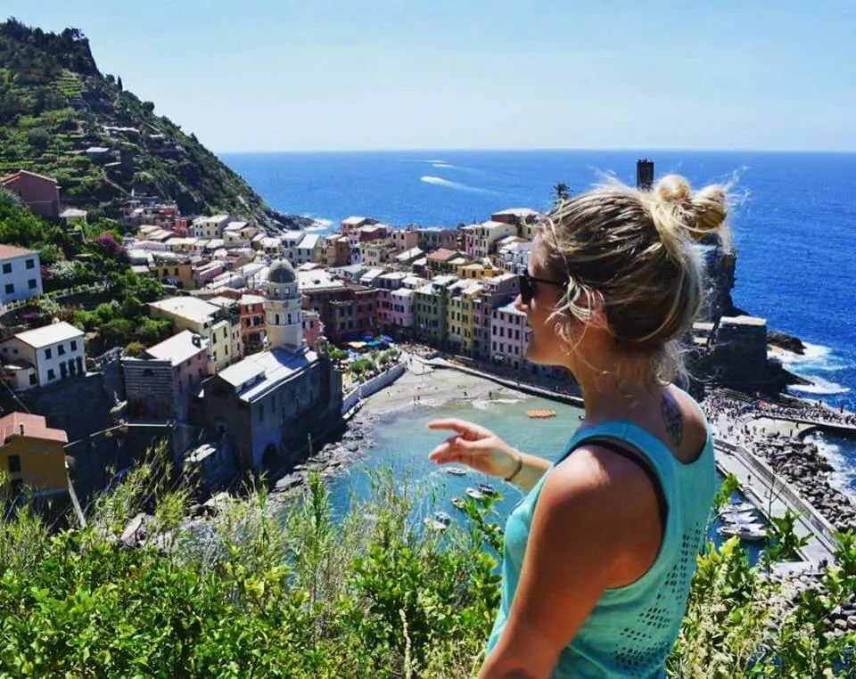 The best view over Vernazza from the Sentiero Azzurro - one of the things to consider when debating Cinque Terre vs Amalfi Coast