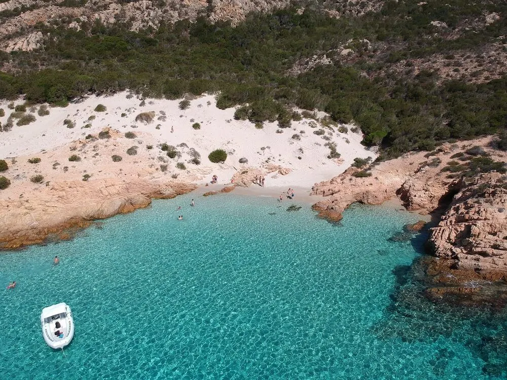 The beautiful water of Cala Soraja, Spargi