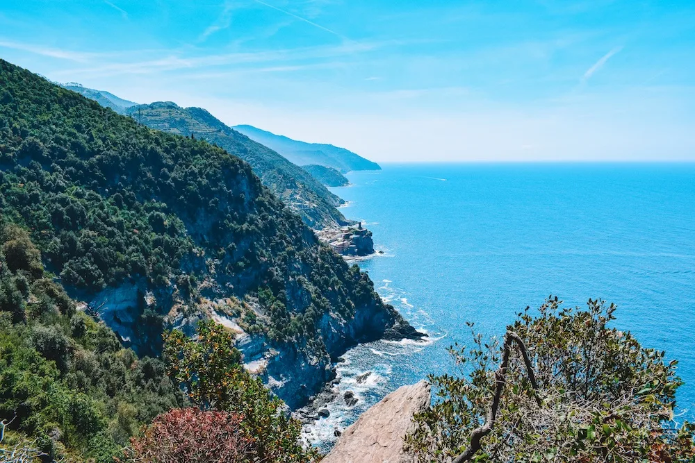 The coastline of Cinque Terre in Italy
