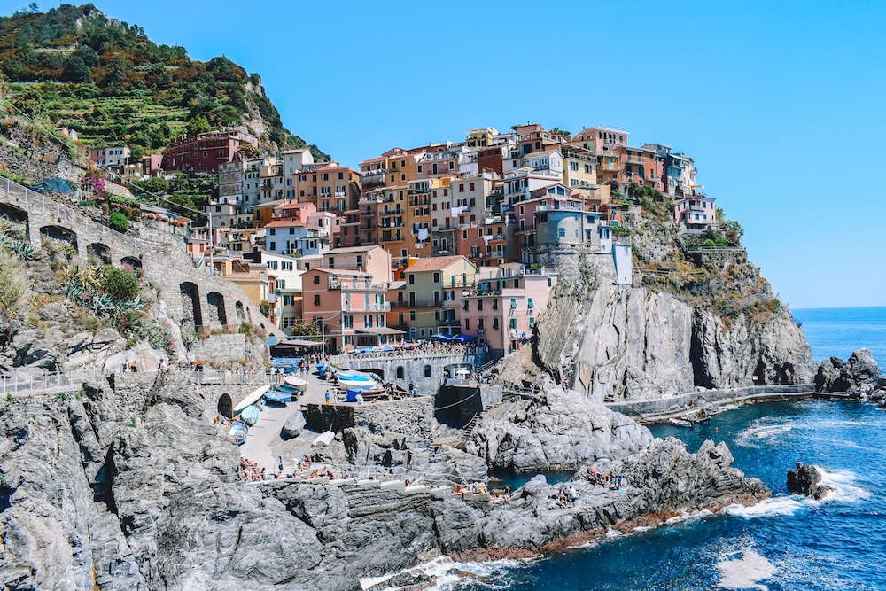 The colourful houses of Manarola in Cinque Terre