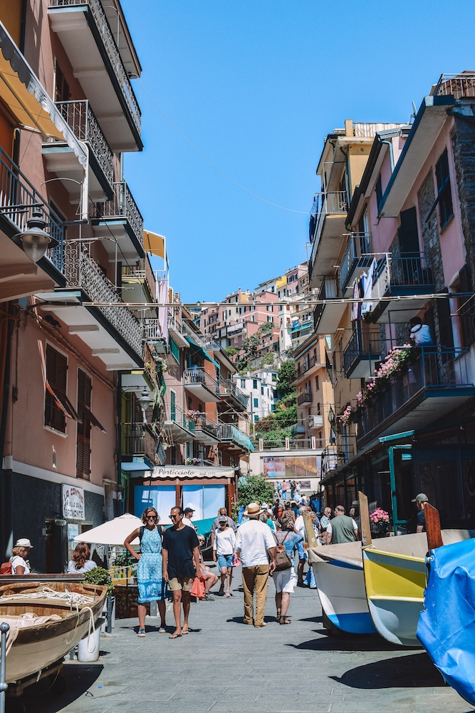 The beautiful streets of Manarola in Cinque Terre, Italy