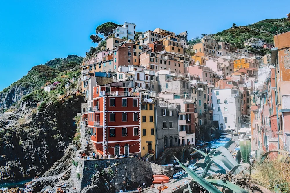The colourful houses of Riomaggiore in Cinque Terre, Italy