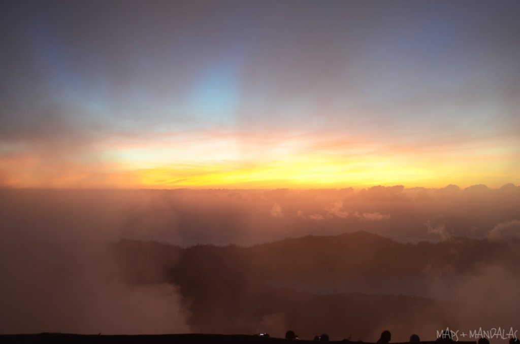 Sunrise from the top of Mount Batur, photo by Maps and Mandalas