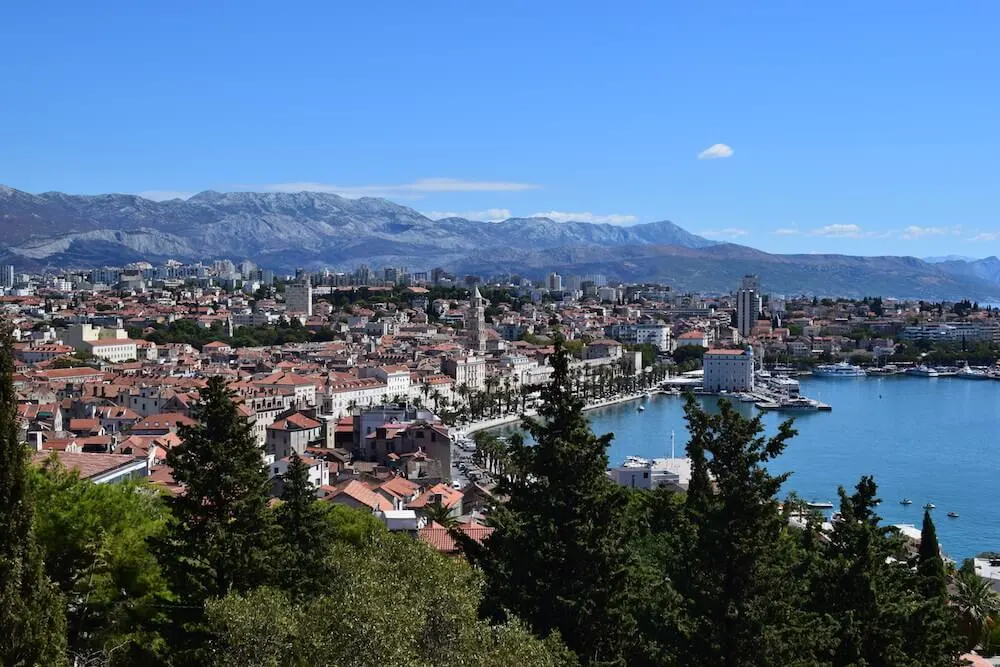 The view of Split from Park Marjan
