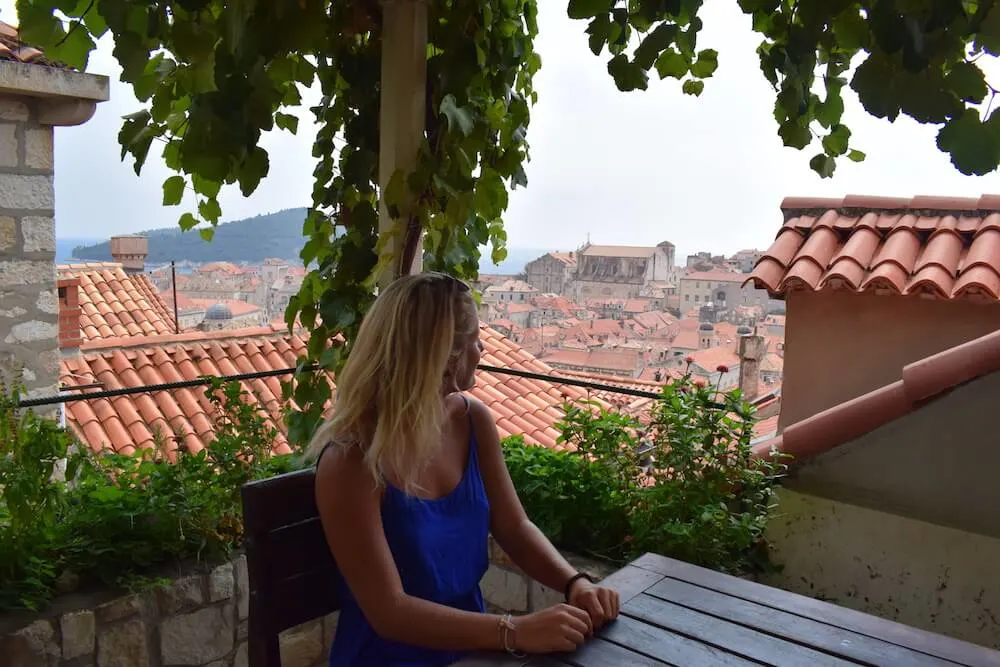 The view over Dubrovnik from Lady Pipi