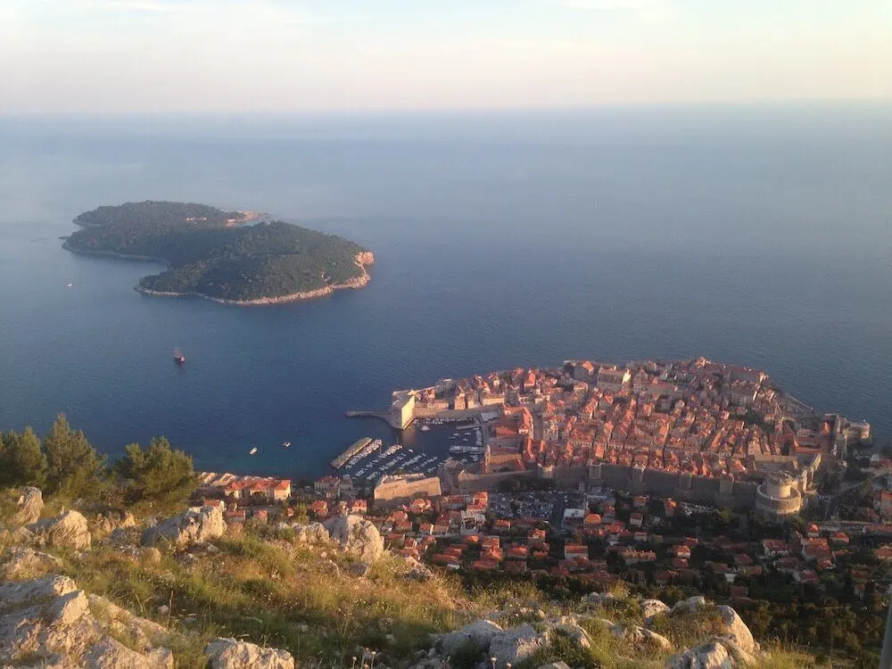 View over Dubrovnik from the cable car