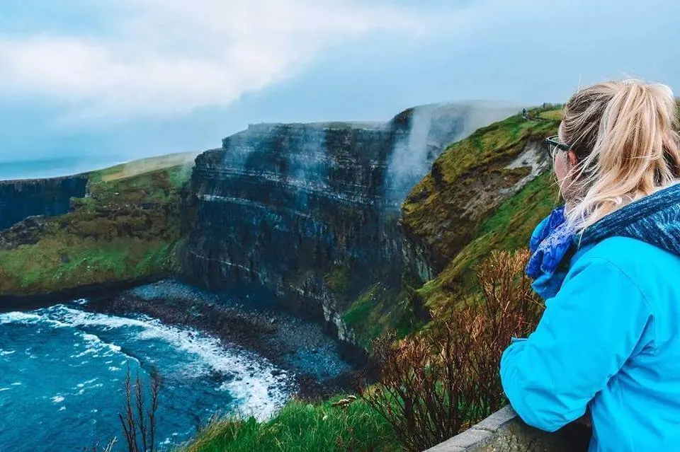 Admiring the Cliffs of Moher