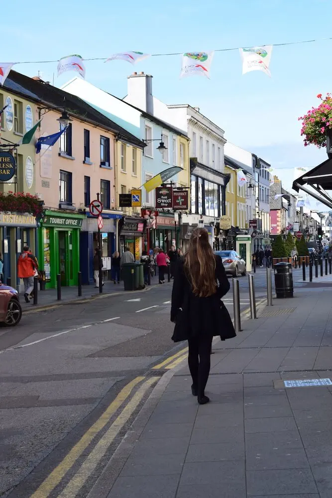 Wandering around the cute town centre of Killarney