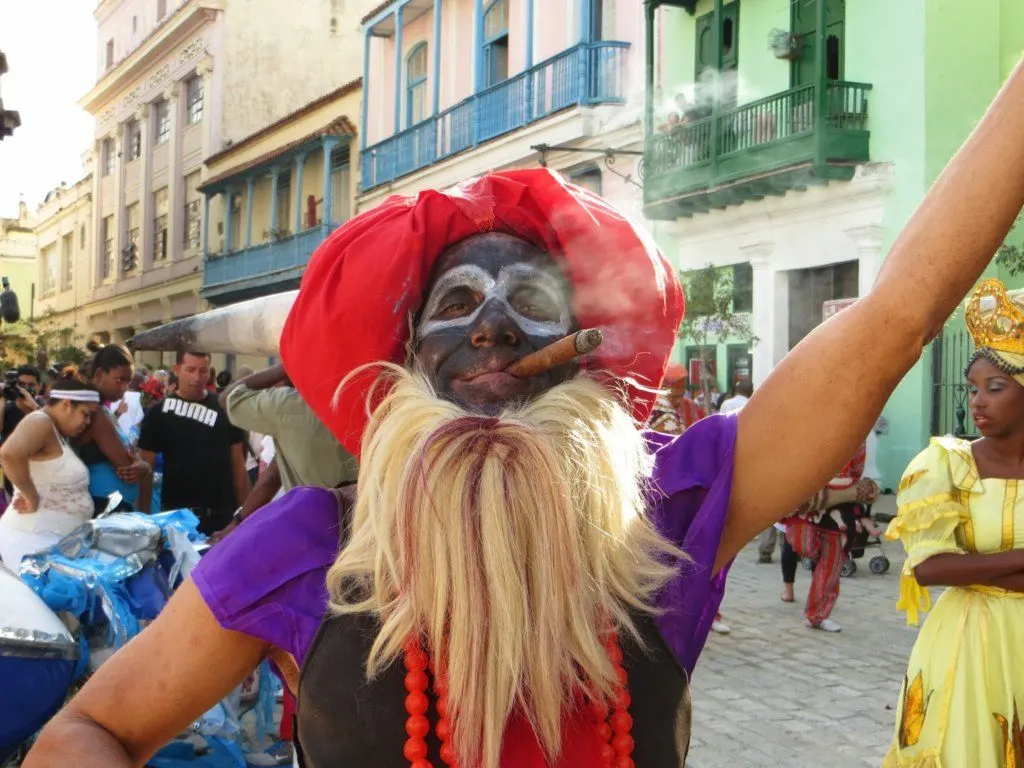 Maria at the winter carnival in Havana, pic by 203challenges.com