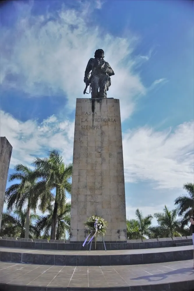 The statue of Ernesto "Che" Guevara at his mausoleum, photo by Rohan of TalesOfABookpacker.com