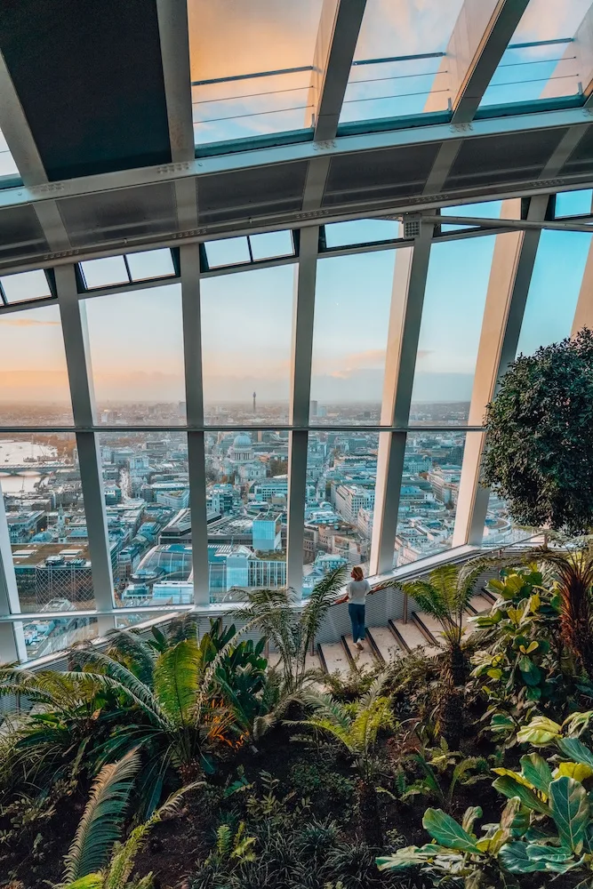 View over the rooftops of London from Sky Garden