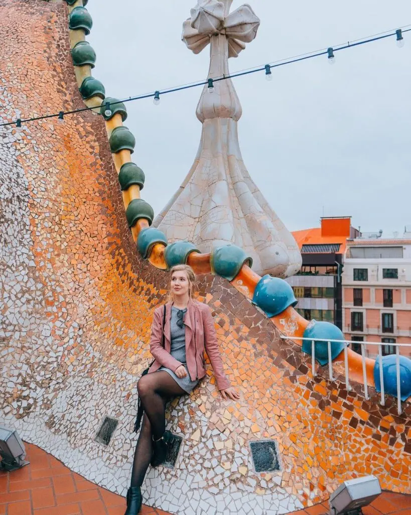 The rooftop of Casa Battlo in Barcelona - photo by Marta of Where Life Is Great - one of the best Instagram photo spots in Barcelona