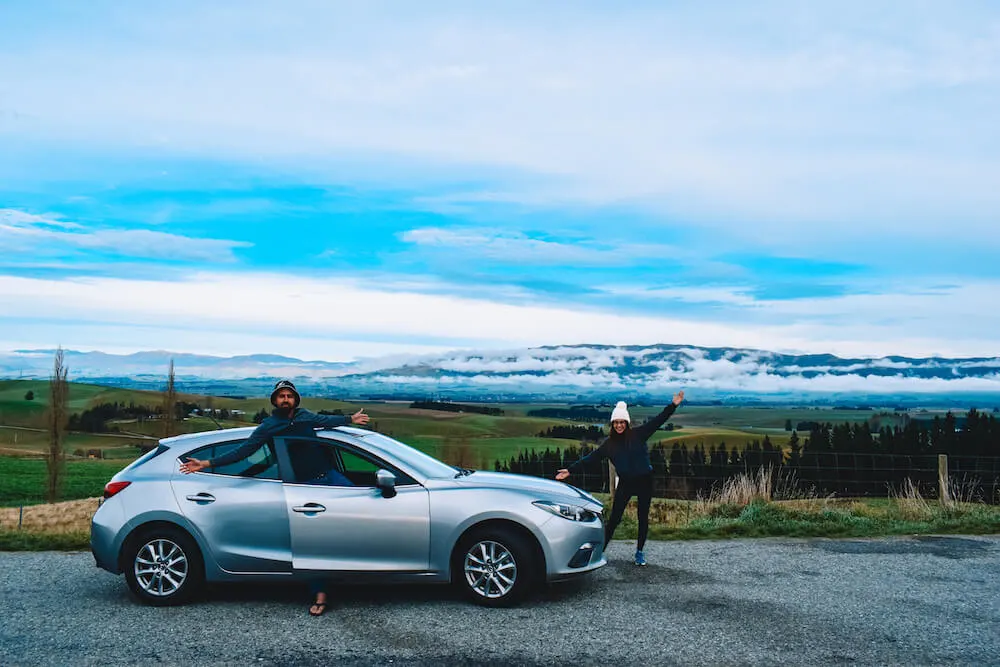 Enjoying beautiful landscapes during our New Zealand South Island road trip with JUCY World