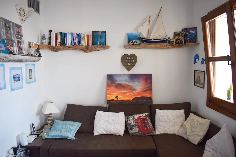 Sunrise over Uluru printed on canvas and displayed in my living room