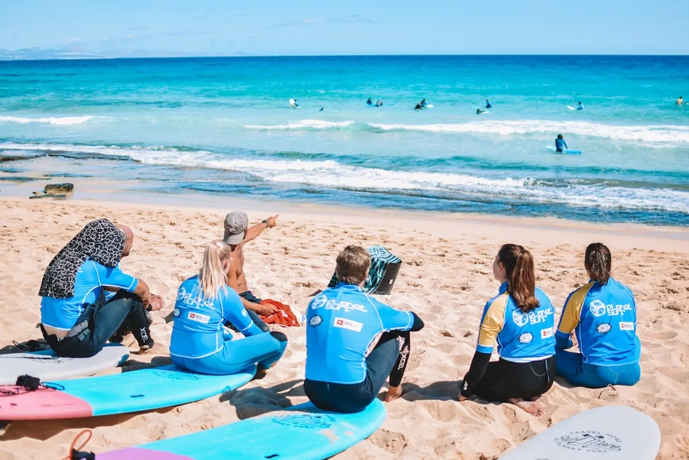 Learning to surf in Fuerteventura with Planet Surf Camps