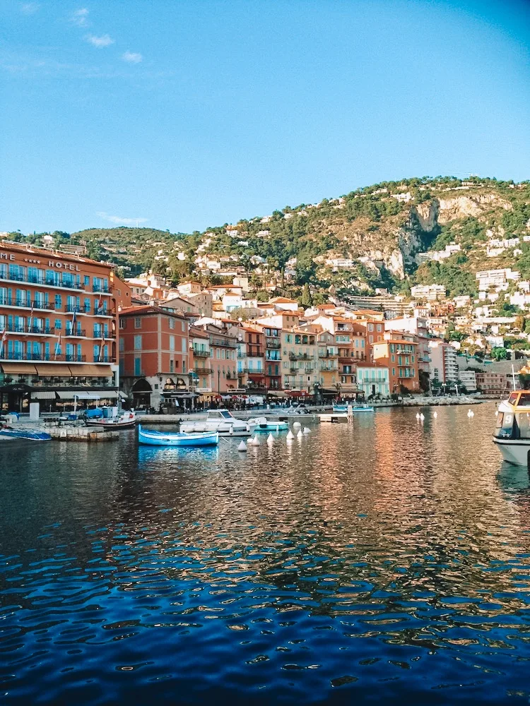 The colourful houses of Villefranche Sur Mer in France