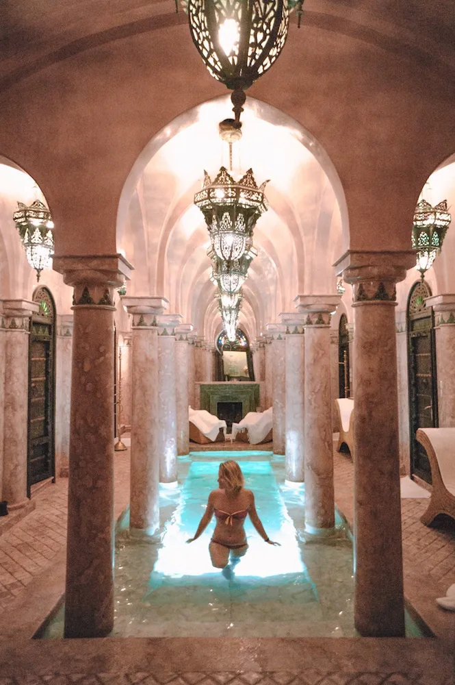 The spa pool at La Sultana Hotel in Marrakech, Morocco