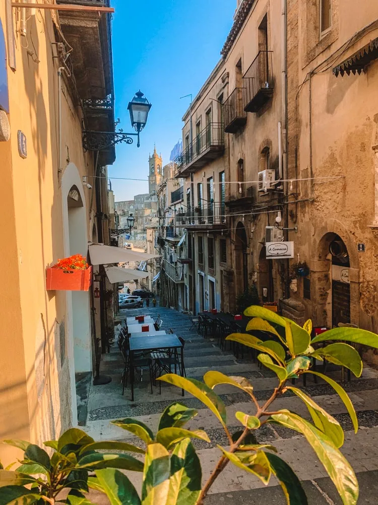 Beautiful street views in Caltagirone, Sicily