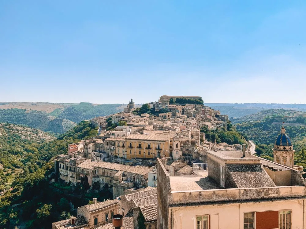 Ragusa Ibla seen from the neighbouring hill - a must-see on any Sicily 7-day itinerary