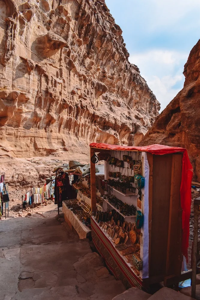 One of the souvenir stalls in Petra, Jordan