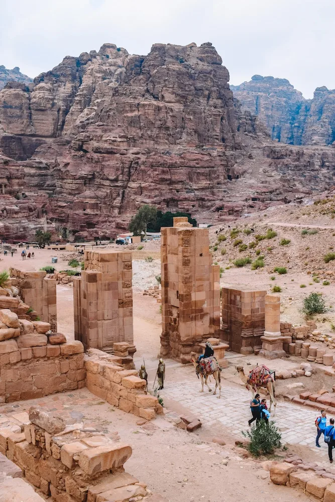 Part of the Colonnadet in Petra, Jordan