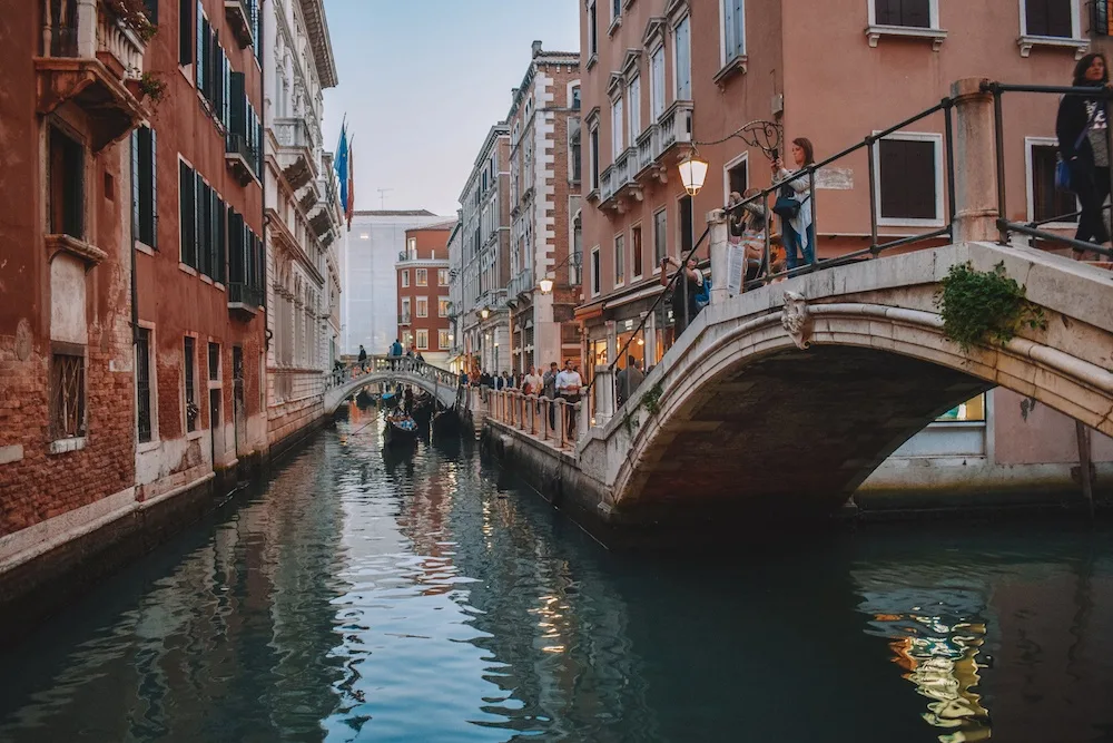 The canals and bridges of Venice, Italy