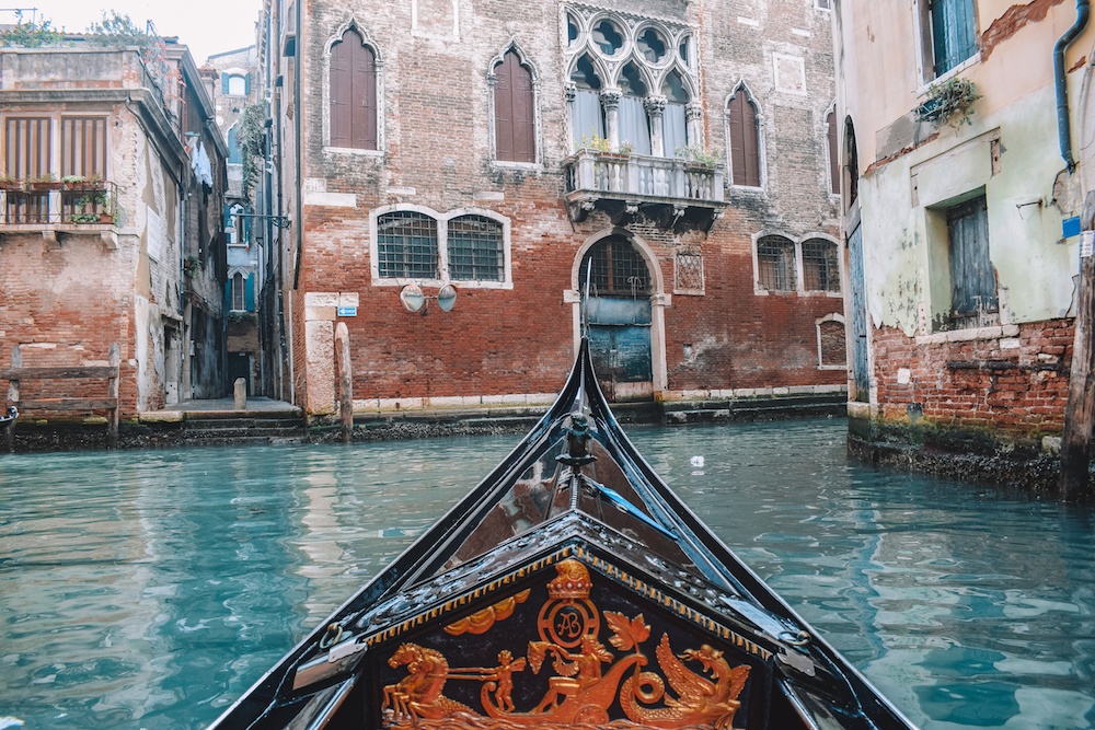 Cruising past Casanova's house during our gondola cruise in Venice