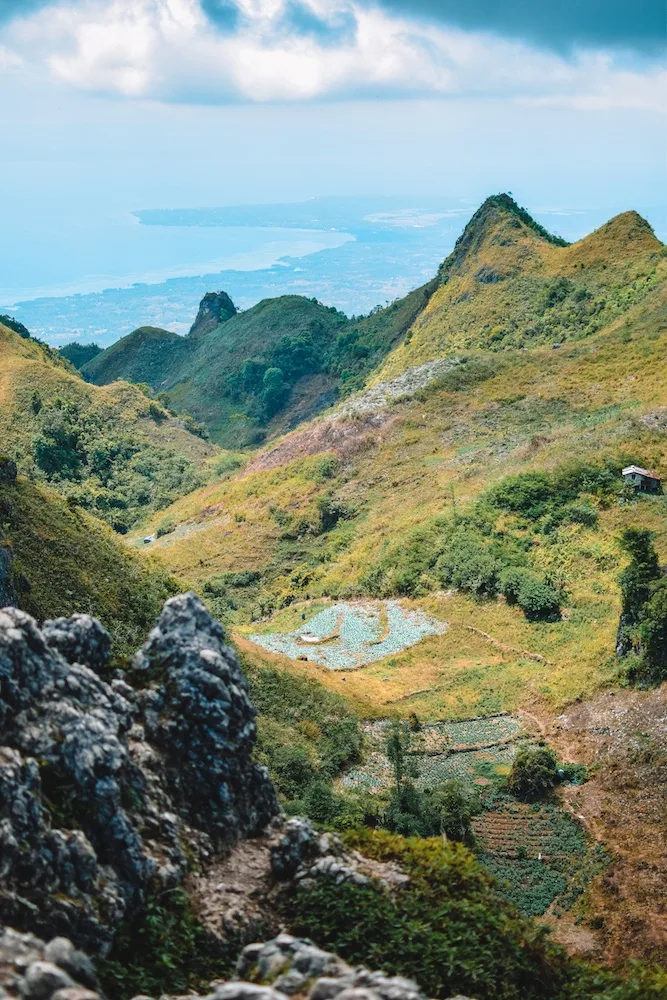 The jagged rocks and sea views of Osmena Peak on Cebu Island, Philippines