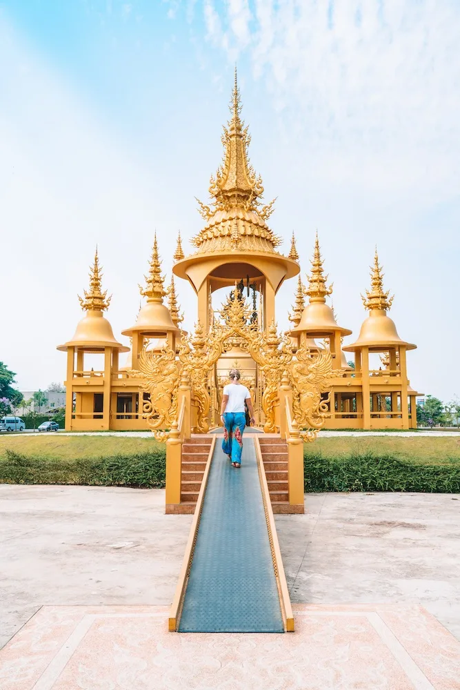 The Golden Temple within Wat Rong Khun in Chiang Rai
