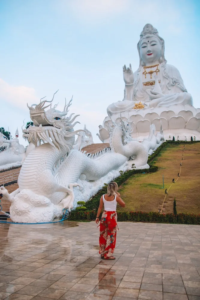 The big buddha of Wat Huay Pla Kung in Chiang Rai, Thailand