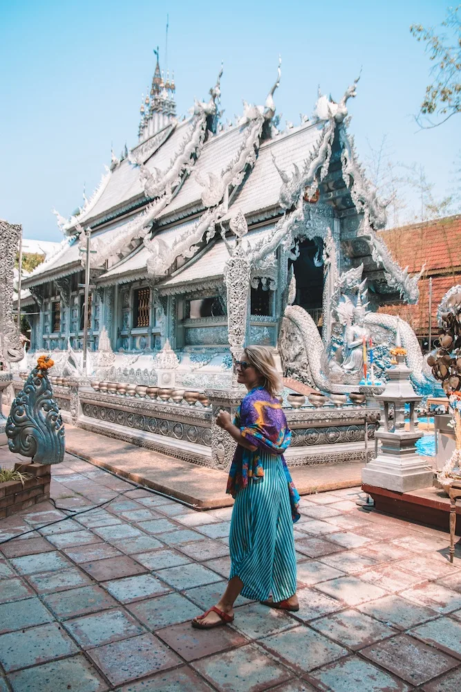 The outside of the Silver Temple, Wat Sri Suphan, in Chiang Mai