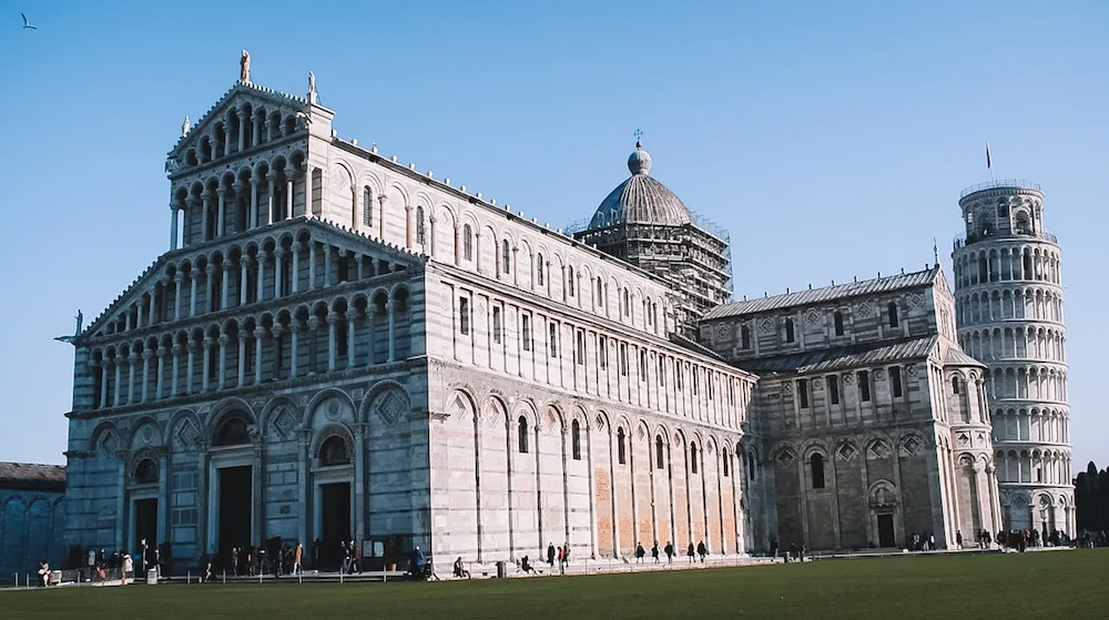 The Duomo of Pisa with the Leaning tower in the back