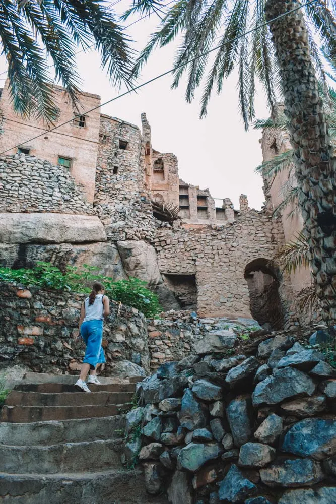 Exploring the cute streets of Misfah Al Abrynn in Oman