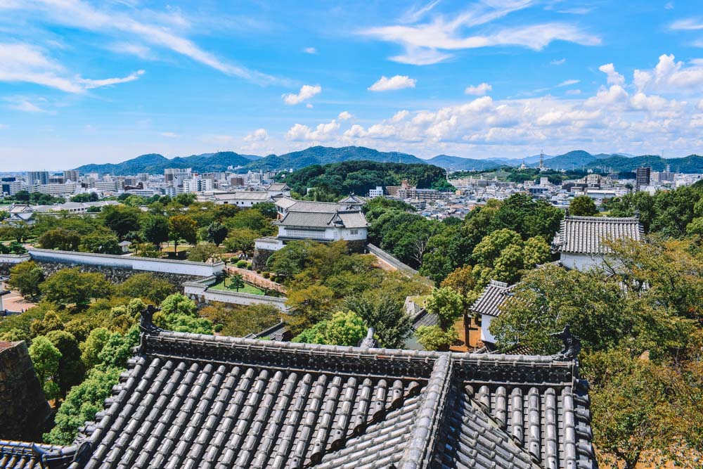 The view from the top of Himeji Castle