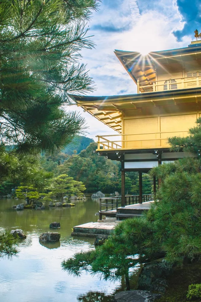 The Kinkaku-ji golden temple in Kyoto