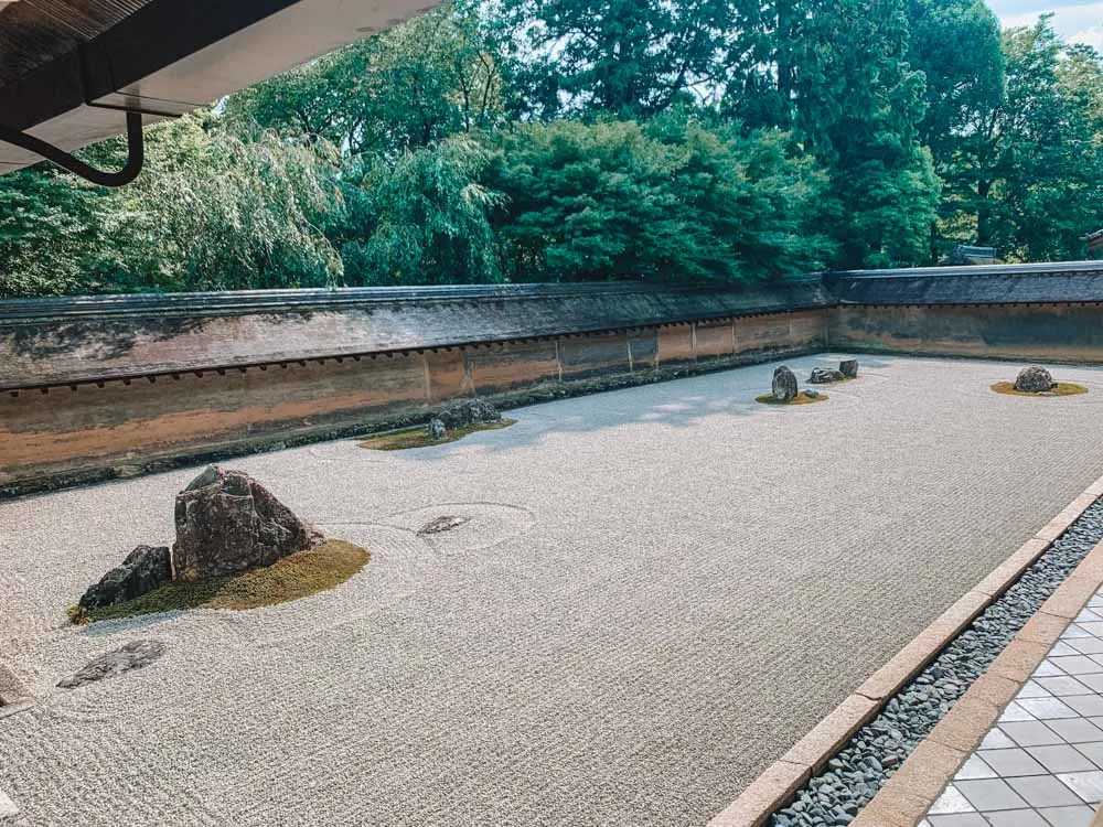 The famous zen garden in Kyoto