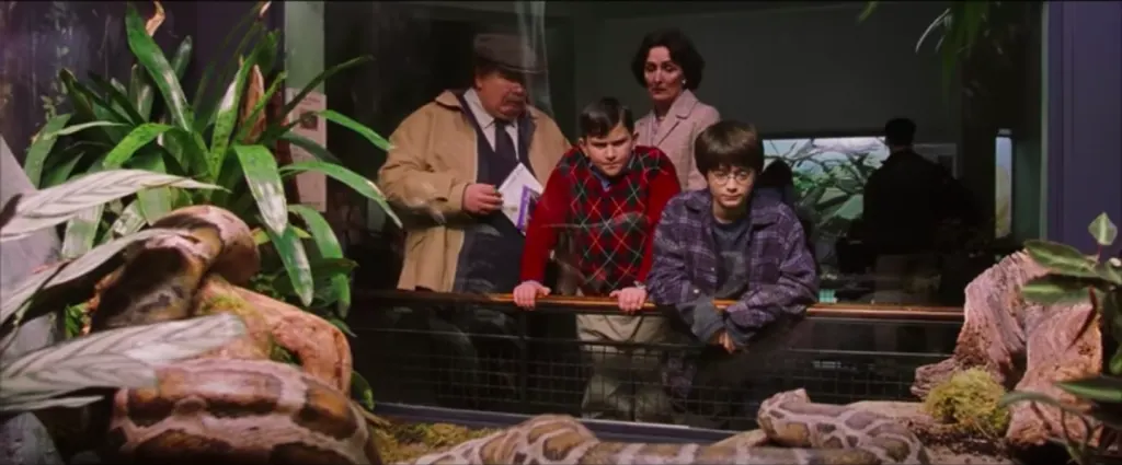 Harry Potter and the Dursleys at London Zoo in Harry Potter and the Philosophers Stone