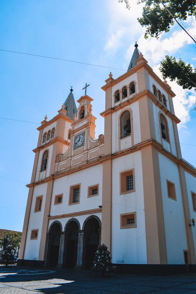 One of the colourful churches of Angra do Heroismo on Terceira Island
