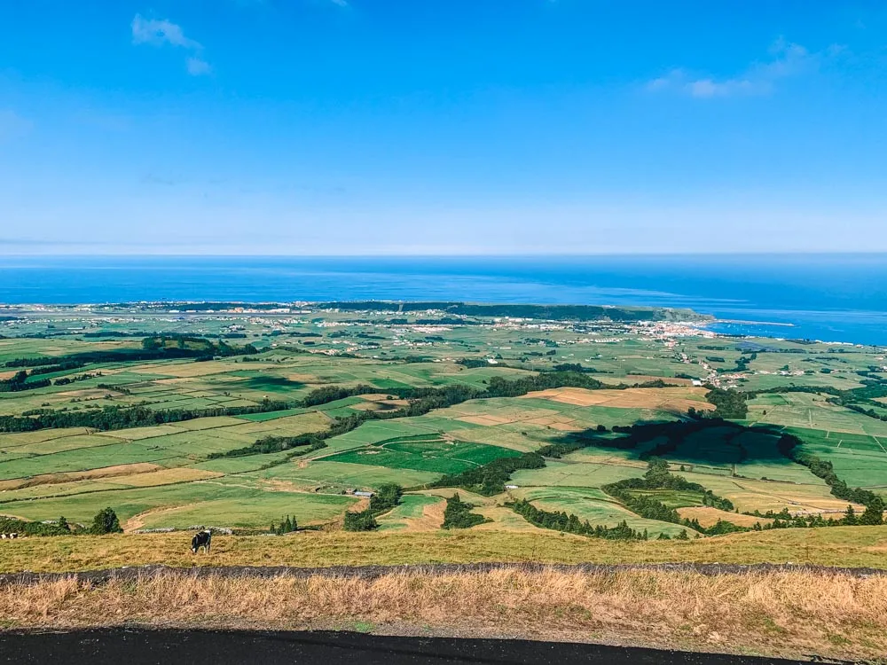 The view from the Miradouro Serra do Cume Viewpoint in Terceira Island