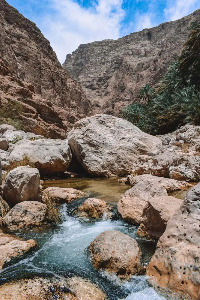 One of the rivers in Wadi Shab