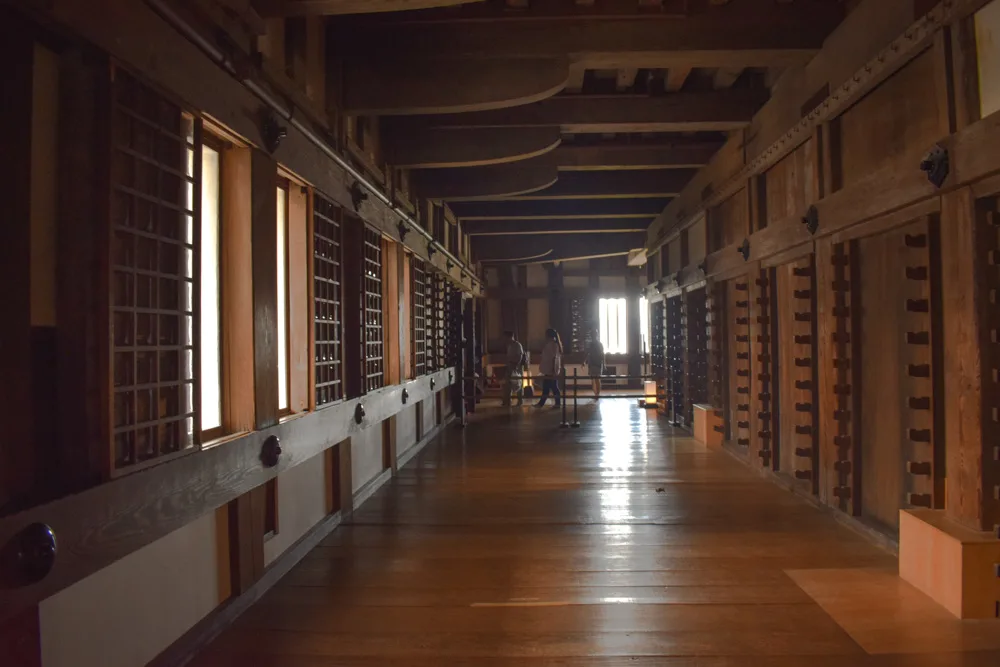 The inside of Himeji Castle in Japan