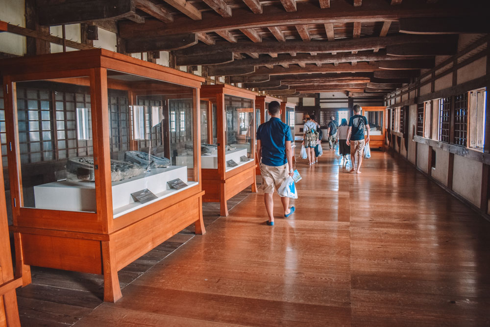 The inside of Himeji Castle in Japan