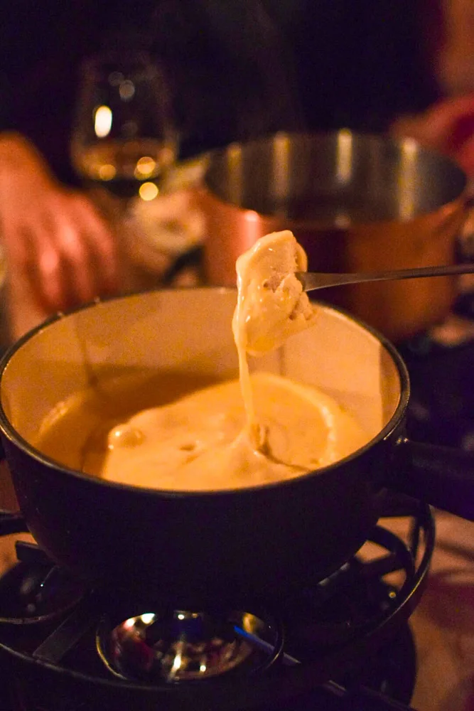 Cheese fondue at Gasthaus Alpele in Lech Zurs, Austria