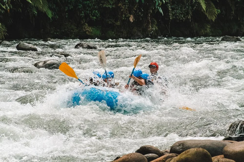 One of the tougher parts of our rafting experience in Costa Rica