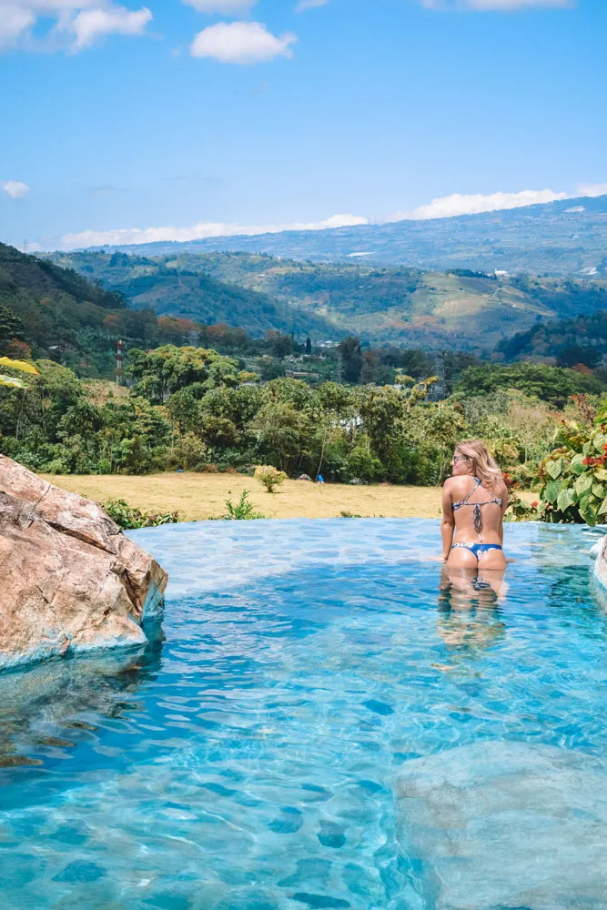Relaxing in the hot thermal pools of Orosi