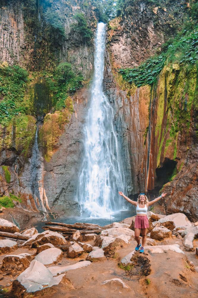 Hiking to the base of the Catarata del Toro waterfall in Costa Rica
