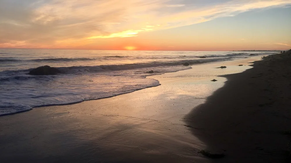 Sunset in Arroyo Beach - photo by Passports and Preemies